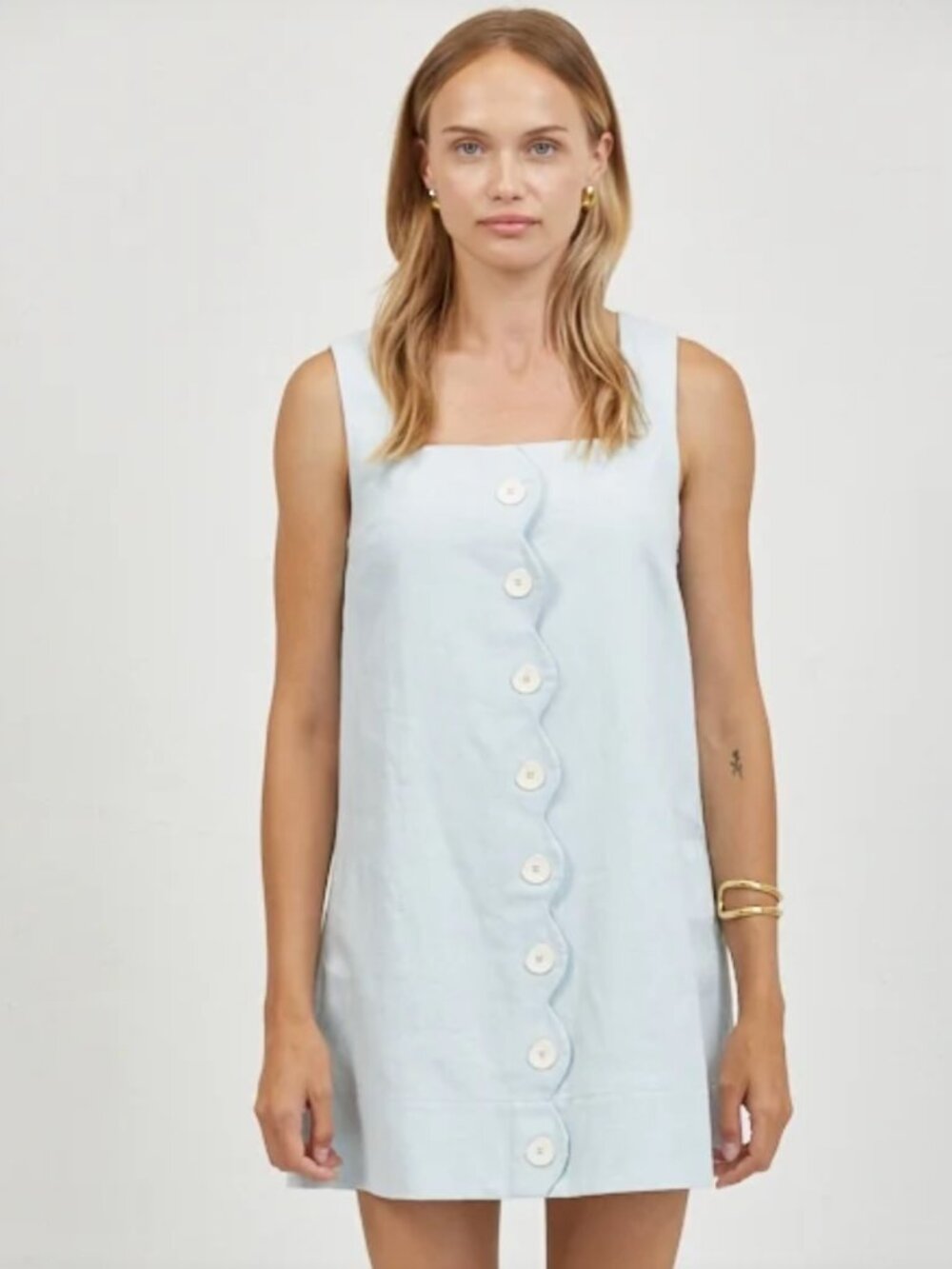 a.ren Celine Mini Dress baby blue -- size L